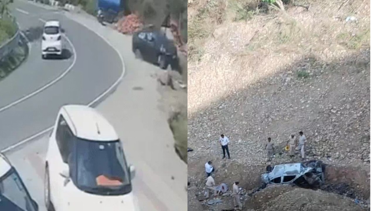 Car Falls into Ditch, Catches Fire in Una – 2 Pilgrims from Ludhiana Killed