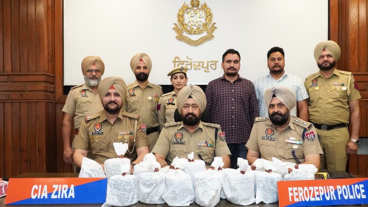 Punjab Drug Network Busted, 7.8 kg Heroin Seized, 4 Drug Smugglers Arrested!